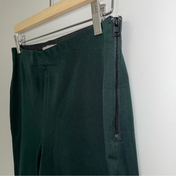Everlane Pant Women's Size 8 US Dark Forest Green Stretch Cotton "The Side-Zip" - Picture 6 of 15